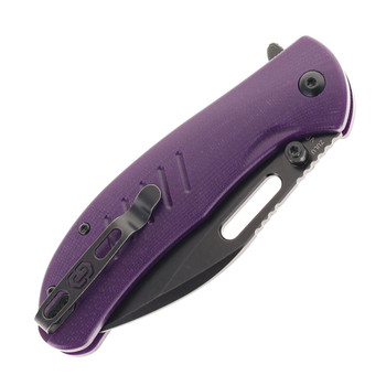 Critcal Strike Zulu Folding Knife Purple G10 Handle VG-10 Plain Edge Black Stonewash Finish TL505-PLBW
