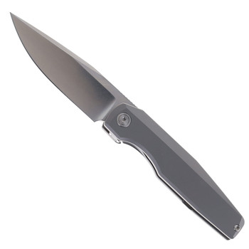 Vero Engineering Lux 3.3  Flipper Folding Knife Titanium Handle M390 Stonewash Blade