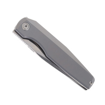 Vero Engineering Lux 3.3  Flipper Folding Knife Titanium Handle M390 Stonewash Blade