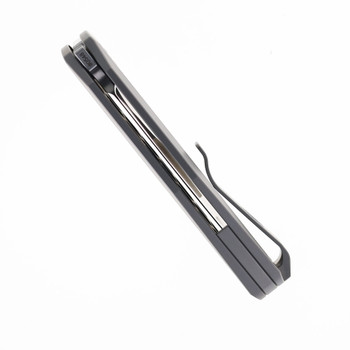 Vero Engineering Lux 3.3  Flipper Folding Knife Titanium Handle M390 Stonewash Blade