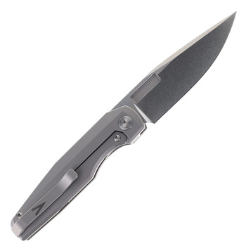 Vero Engineering Lux 3.3  Flipper Folding Knife Titanium Handle M390 Stonewash Blade