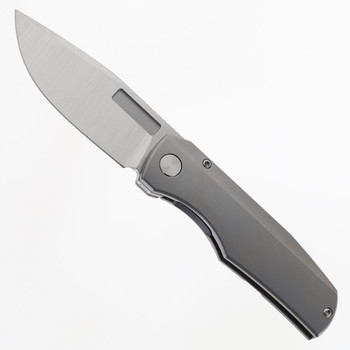 Vero Engineering Nova Mini Titanium Stonwash Handle M390 Drop Point Belt Satin Blade Frame Lock Folding Knife Vero Engineering Nova Mini Titanium Stonwash Handle M390 Drop Point Belt Satin Blade Frame Lock Folding Knife