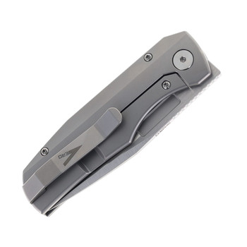 Vero Engineering Nova Mini Titanium Stonwash Handle M390 Drop Point Belt Satin Blade Frame Lock Folding Knife Vero Engineering Nova Mini Titanium Stonwash Handle M390 Drop Point Belt Satin Blade Frame Lock Folding Knife