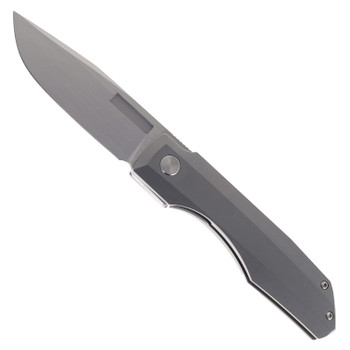 Vero Engineering Impulse Thin Framelock Folding Knife Titanium Stonewash Handle M390 Hand Satin Blade