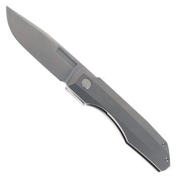 Vero Engineering Impulse Thin Framelock Folding Knife Titanium Stonewash Handle M390 Stonewash Blade