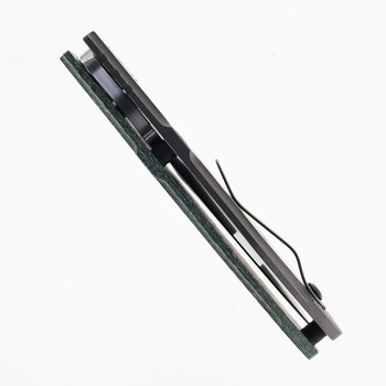 North Mountain Blades Folding Knife Steel/Green Carbon Fiber Handle SLD Bowie Plain Edge 2521-GRCF North Mountain Blades Folding Knife Steel/Green Carbon Fiber Handle SLD Bowie Plain Edge 2521-GRCF