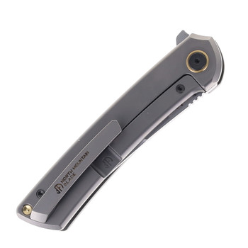 North Mountain Blades Zero Folding Knife Gray Titanium Handle SLD-Magic Tanto Plain Edge 2507-Flat Ti