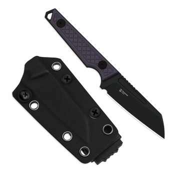 Kizer Phasmids Fixed Blade Knife Purple G10 Handle AEB-L