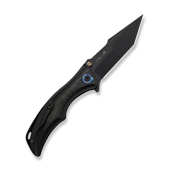 WE Tighe Down Folding Knife Black Titanium/Black/Yellow Carbon
