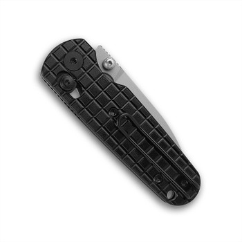 Miguron Fyoka Folding Knife Black PVD Aluminum Handle D2 Plain Edge Sandblast Finish MGR821ABK