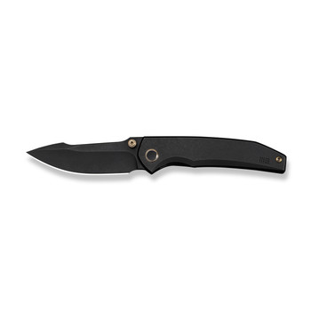 WE Ryson Folding Knife Black Titanium Handle M390 Plain Edge Black Stonewash Finish WE24086-1