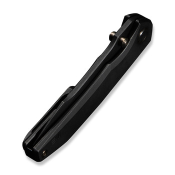WE Ryson Folding Knife Black Titanium Handle M390 Plain Edge Black Stonewash Finish WE24086-1
