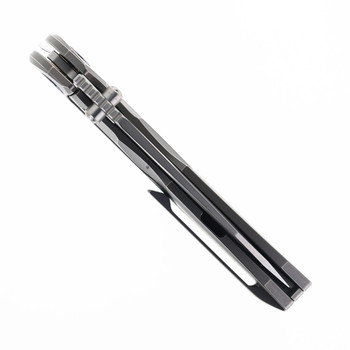 REMETTE RT-Cool Whale Folding Knife Black Tianium Handle M390 Plain Edge RTCL-T2