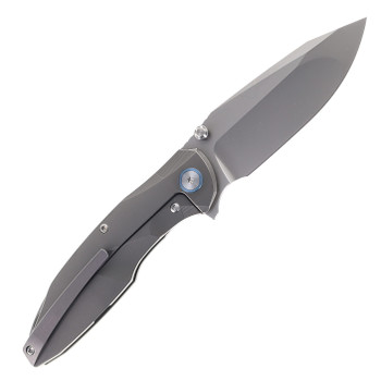REMETTE RT-Cool Whale Folding Knife Black Tianium Handle M390 Plain Edge RTCL-T2