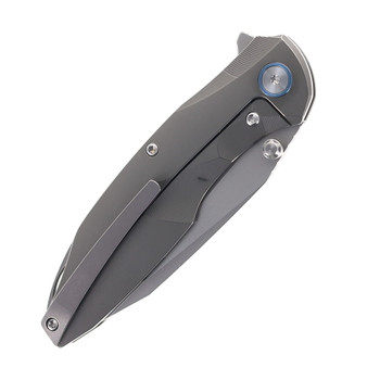 REMETTE RT-Cool Whale Folding Knife Black Tianium Handle M390 Plain Edge RTCL-T2