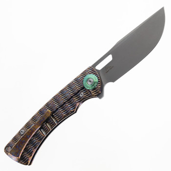 TwoSun Folding Knife Yellow Color Titanium Handle YJ01-V1 Plain Edge TS444-YJ01-Yellow