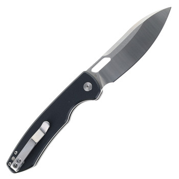 Bestechman Firebird Folding Knife Black G10 Handle D2 Plain Edge Satin/Stonewash Finish BMK05A