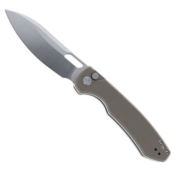 Bestechman Firebird Folding Knife Tan G10 Handle D2 Plain Edge Satin/Stonewash Finish BMK05B