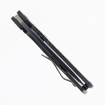 North Mountain Blade BBNM Folding Knife Blue/White Carbon Fiber Handle SLD Tanto Plain Edge 2522-WHCF