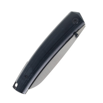 Petrified Fish Patte Folding Knife Black G10 Handle 12C27 Sheepsfoot Plain Edge Satin Finish PF719DS