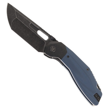 Ketuo Yakuza Folding Knife Blue G10 Handle Black Stonewashed