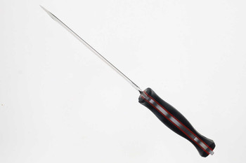 Work Tuff Gear Lil Evil-L Fixed Blade Knife Black G10/Red Liner Handle Bohler K329 Plain Edge Satin Finish