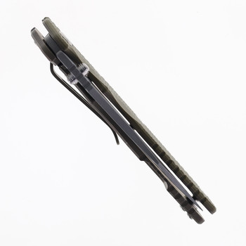 Hinderer Eklipse Skinny Slicer 3.5" Folding Knife Working Finish Magnacut Blade OD Green G10 Handle Battle Bronze Titanium