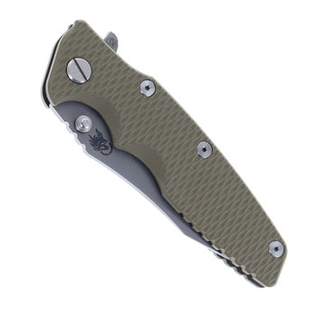 Hinderer Eklipse Skinny Slicer 3.5" Folding Knife Working Finish Magnacut Blade OD Green G10 Handle Battle Bronze Titanium
