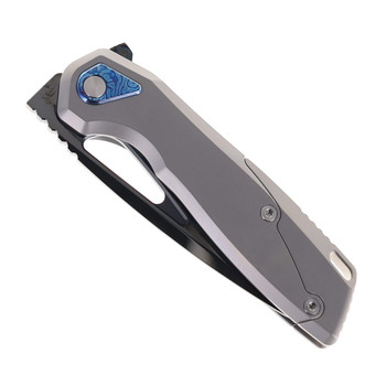 Vanguard StarRunner Pocket Knife Gray Titanium Handle Super-Polished DLC M390 Blade