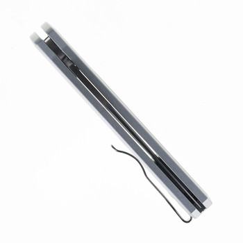 Pro Tech Knives Godson Automatic Knife Silver Crosscut Carbon Fiber 20CV Blade Pearl Button 7210-SILVER