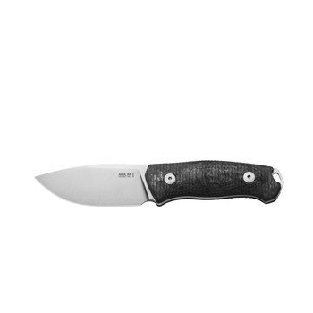 MKM Small Lov Fixed Blade Knife Black Carbon Fiber Handle M390