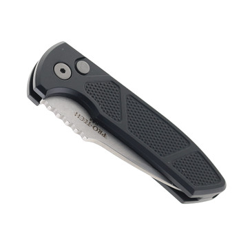 Pro-Tech SBR Automatic Knife Short Bladed Rockeye Black Handle S35V Stonewashed Blade Pro-Tech SBR Automatic Knife Short Bladed Rockeye Black Handle S35V Stonewashed Blade
