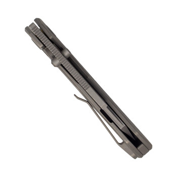 TacKnives Intruder Folding Knife Dark Gray Titanium Handle Dark Gray Magnacut Blade