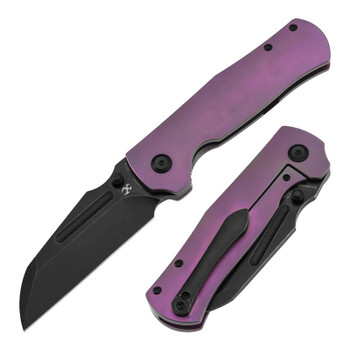 Kansept Dreadnaught Folding Knife Purple Titanium Handle S35VN