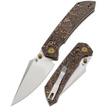Kansept Fenrir Folding Knife Copper Carbon Fiber Handle S35VN