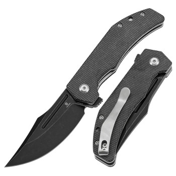momo様 Tenable Orion Folding Knife Black Micarta Handle 14C28N Clip Point