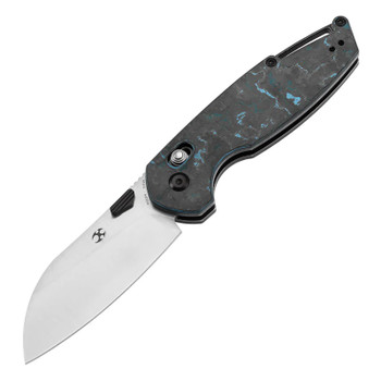 Kansept Model 6 Folding Knife Arctic Storm Carbon Fiber Handle S35VN Sheepsfoot Plain Edge Satin Finish K1022V4
