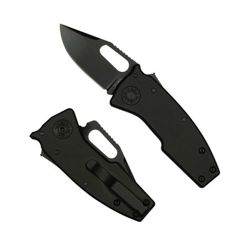 Demko Nano Shark Folding Knife Black Aluminum Handle DLC Clip