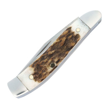 RoseCraft Blades Piney River Peanut Stag Handle D2 Satin Steel Slip Joint Folding Knife RCT029-STG