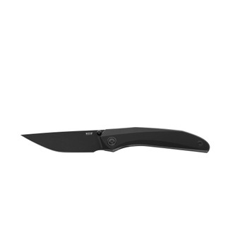 MKM Detonario Folding Knife Black Aluminum Handle M390 Plain Black PVD Blade DT-ABKB