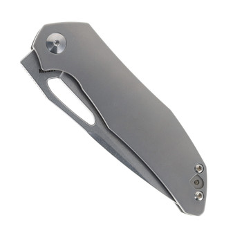 Artisan Cutlery Keras Folding Knife Titanium Handle S35VN Drop Point Plain Edge 1880G-GY