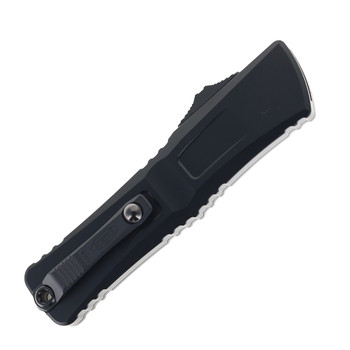 Microtech Combat Troodon Gen III OTF Automatic Knife Black  Aluminum Handle Dr0p Point Tactical Standard M390 Blade 1143-1T