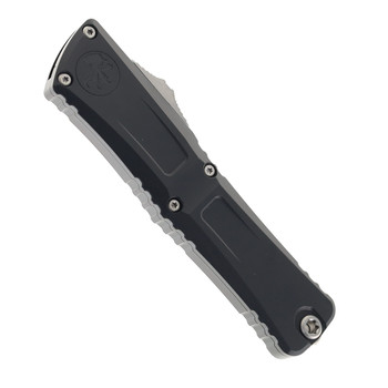 Microtech Combat Troodon Gen III OTF Automatic Knife Black  Aluminum Handle Tanto Stonewashed Standard M390 Blade 1144-10