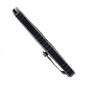 Microtech Combat Troodon Gen III OTF Automatic Knife Black  Aluminum Handle Tanto Stonewashed Standard M390 Blade 1144-10