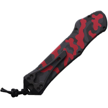 Heretic Knives Automatic Hydra OTF Recurve Two-Tone Finish MagnaCut Blade Red Handle H00810ARCAMO Heretic Knives Automatic Hydra OTF Recurve Two-Tone Finish MagnaCut Blade Red Handle H00810ARCAMO