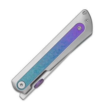 Kizer Quoll Folding Knife Titanium/Blue Crystallized Titanium Handle S45VN Drop Point Plain Edge Ki3733A2 Kizer Quoll Folding Knife Titanium/Blue Crystallized Titanium Handle S45VN Drop Point Plain Edge Ki3733A2