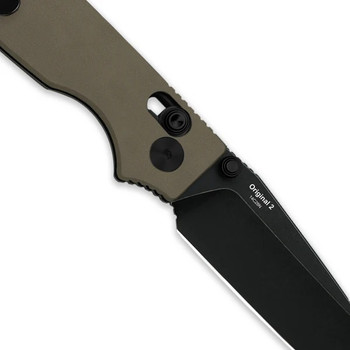 Kizer Original 2 Folding Knife Sand Aluminum Handle 14C28N Tanto Plain Edge Black Stonewash Finish V3605.2TA1 Kizer Original 2 Folding Knife Sand Aluminum Handle 14C28N Tanto Plain Edge Black Stonewash Finish V3605.2TA1