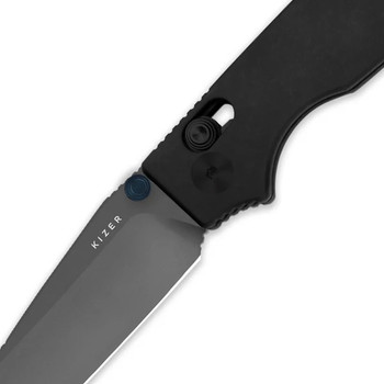 Kizer Original 2 Folding Knife Black Titanium Handle S45VN Tanto Plain Edge Ki3605.2TA1 Kizer Original 2 Folding Knife Black Titanium Handle S45VN Tanto Plain Edge Ki3605.2TA1