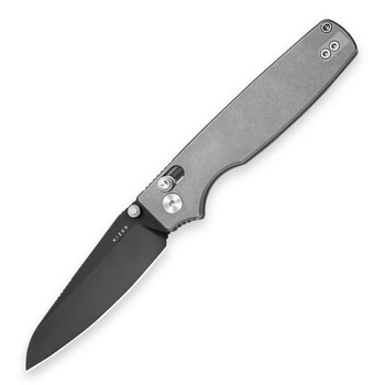 Kizer Original 2 Folding Knife Silver Titanium Handle S45VN Sheepsfoot Plain Black Blade Ki3605.2SA1 Kizer Original 2 Folding Knife Silver Titanium Handle S45VN Sheepsfoot Plain Black Blade Ki3605.2SA1
