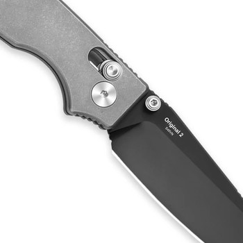Kizer Original 2 Folding Knife Silver Titanium Handle S45VN Sheepsfoot Plain Black Blade Ki3605.2SA1 Kizer Original 2 Folding Knife Silver Titanium Handle S45VN Sheepsfoot Plain Black Blade Ki3605.2SA1